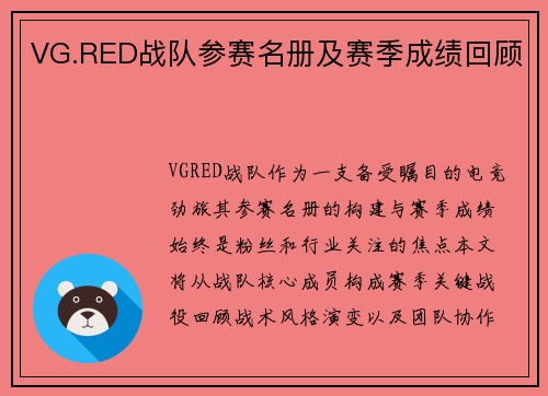 VG.RED战队参赛名册及赛季成绩回顾